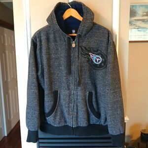 NFL Pro Line Tennessee Titans Full Zip Hooded Jacket Size Large